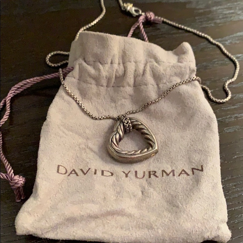 David Yurman cable heart necklace